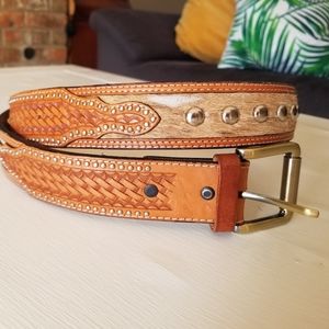 Leather and cow belt